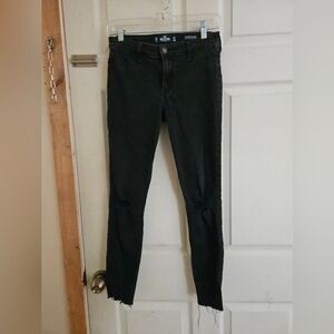 HOLLISTER MID RISE JEAN JEGGING: BLACK: GOOD CONDITION: SIZE 5
